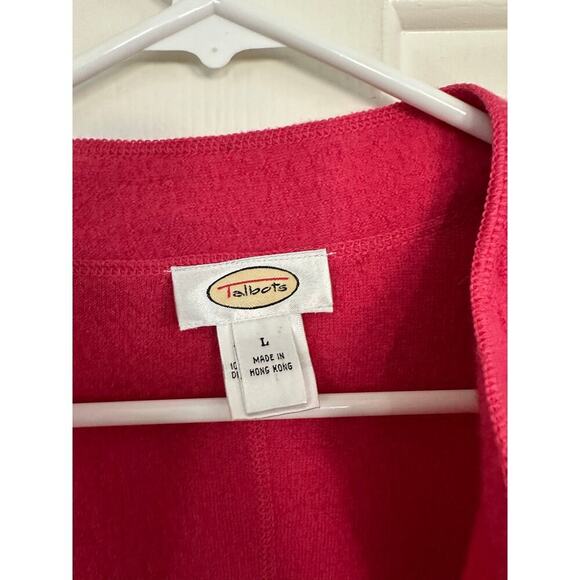 Talbots Women's Pink Button Front Cardigan Sweater Size Large 100% wool - Picture 4 of 8